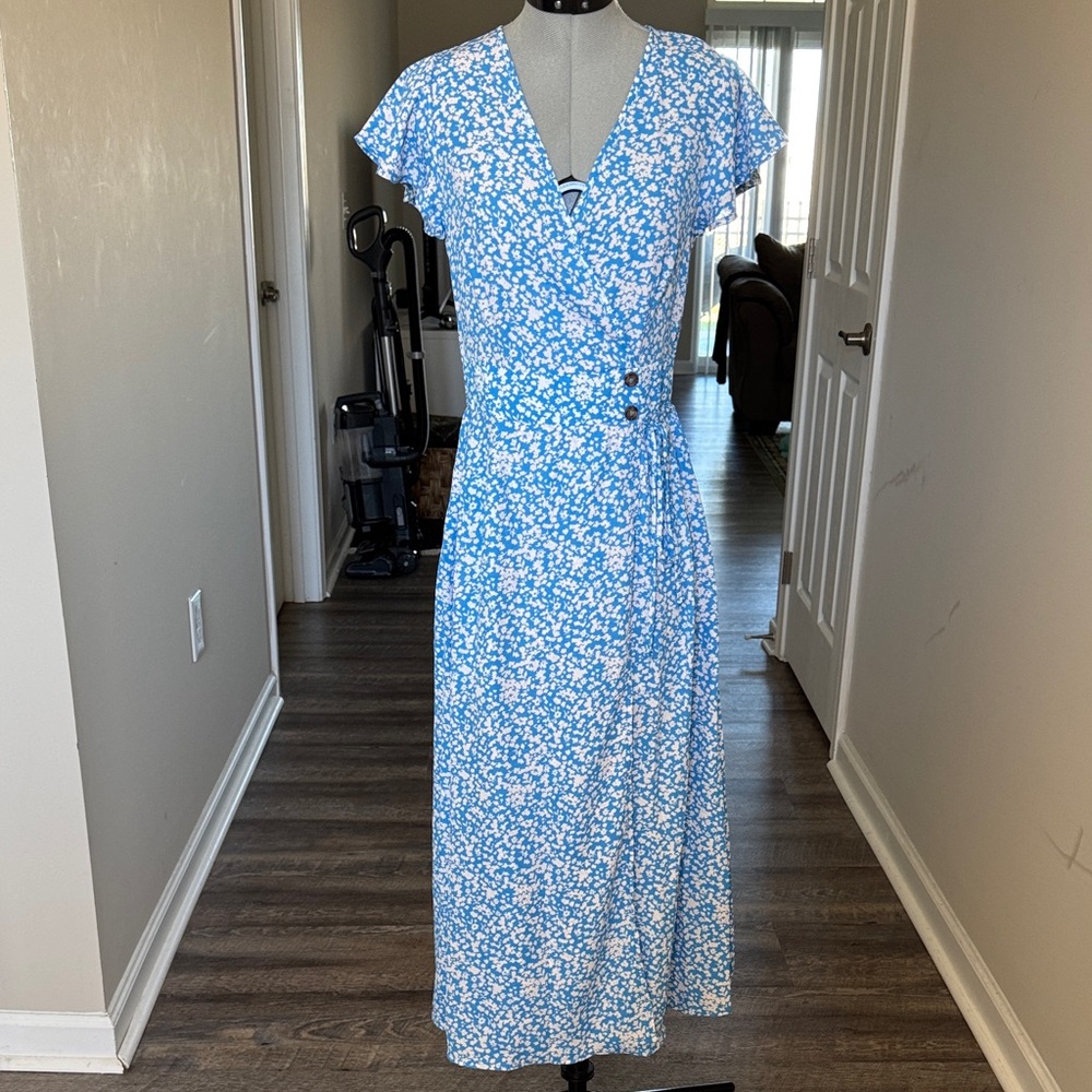 Sienna Sky Blue Floral Maxi Dress